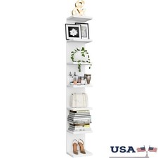 7 Tier Wall Shelf Space Saving Floating Storage Unit Home Organization New