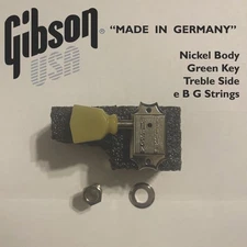 Made in Germany - SINGLE TREBLE SIDE Gibson Deluxe Tuner GREEN KEY (GBe strings)