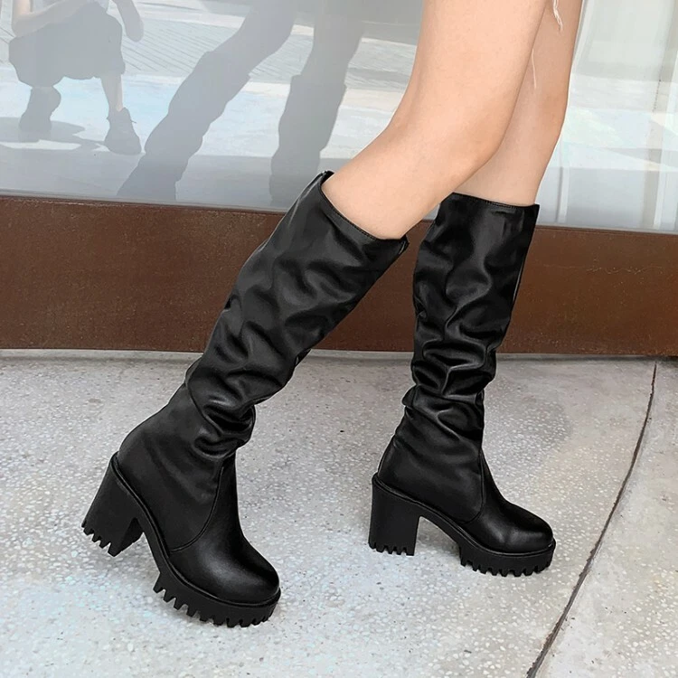 Long platform cheap boots