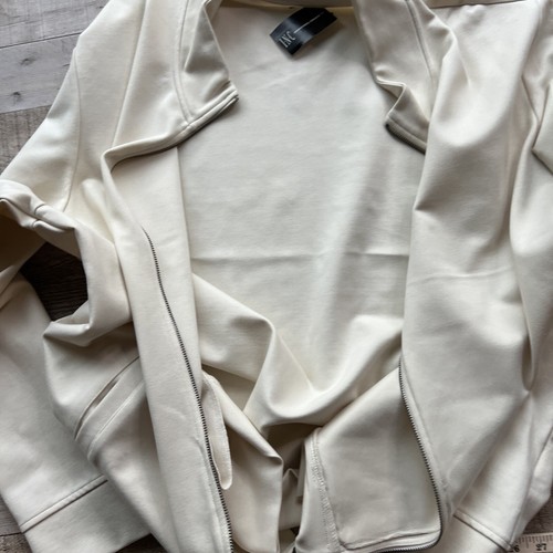 INC International Concepts Stretch Knit Jacket Mens 2XL Cream Full Zip New - Picture 15 of 18