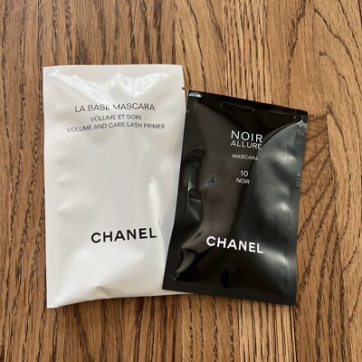 New Chanel Noir Allure Mascara #10 Noir & La Base Primer 0.03oz