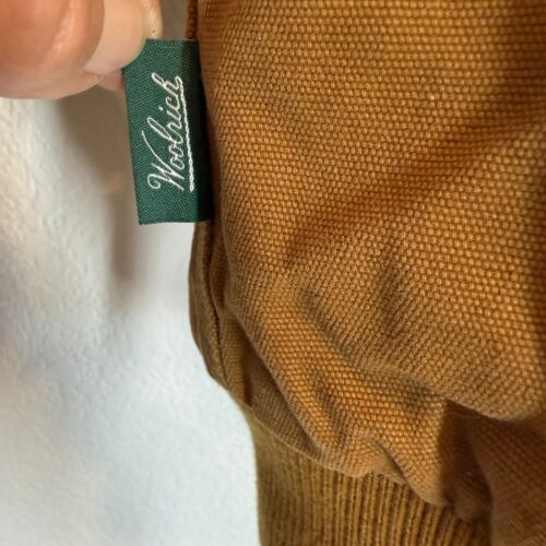 Woolrich Jacket XL Mens Large Brown Canvas Flannel Lined Hooded Barn Chore Coat - Picture 7 of 12