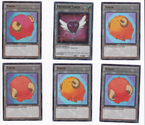 YuGiOh Token Set of Scapegoat & Trickstar LC04-EN005 EN006 EN007 OP10-EN026 - Picture 2 of 3