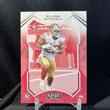 2021 Playoff Football Elijah Mitchell RC Base Rookie San Francisco 49ers Rookie