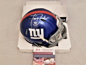 tiki barber signed helmet