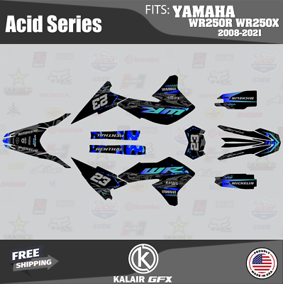 Graphics Kit for YAMAHA WR250X WR250R (2008-2021) Acid - BLUE