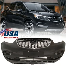 Front Bumper + Grille + Fog Lights Cover for 2017 - 2021 Buick Encore