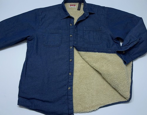 Mens Wrangler Sherpa Lined Denim Shirt 