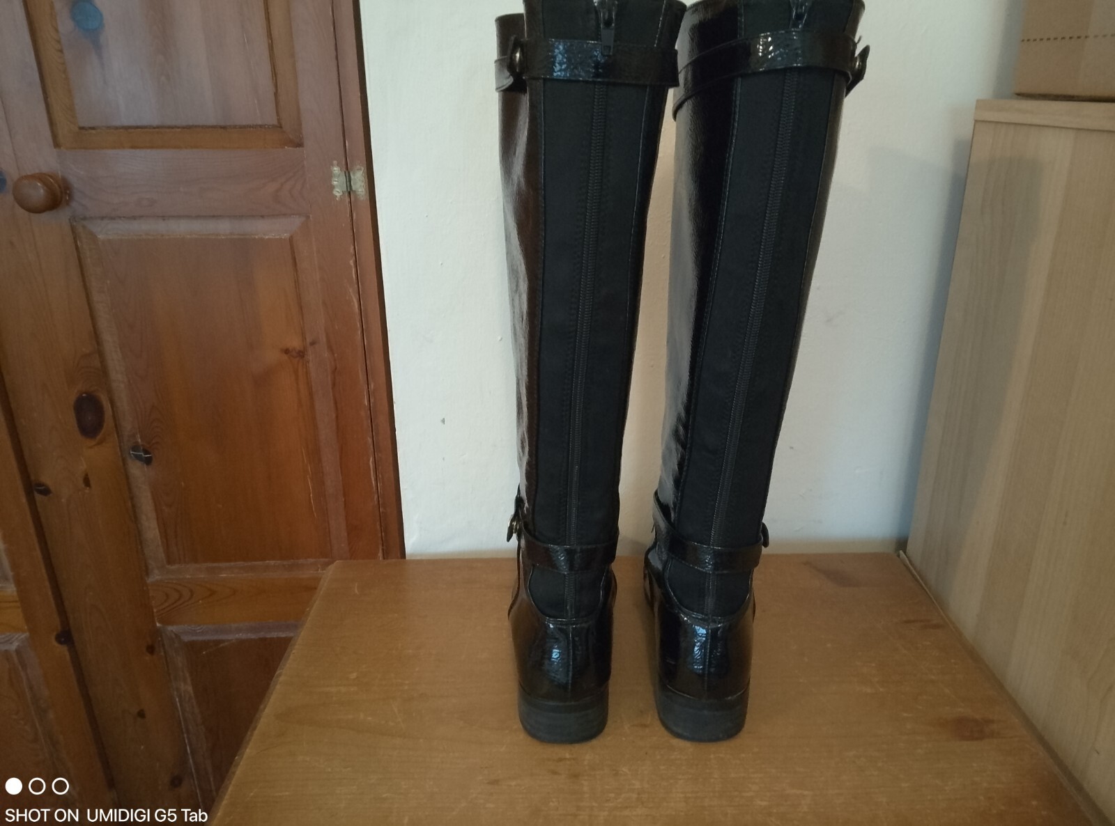 Miss KG Black Patent Riding Boots Size 6 eBay
