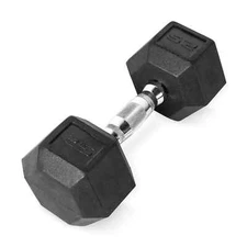 CAP Barbell, Rubber Hex Dumbbell, Single - Choose Weight