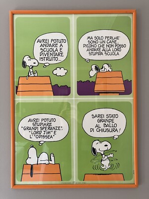 Vintage Snoopy Poster in Italian - c. 1960 | eBay