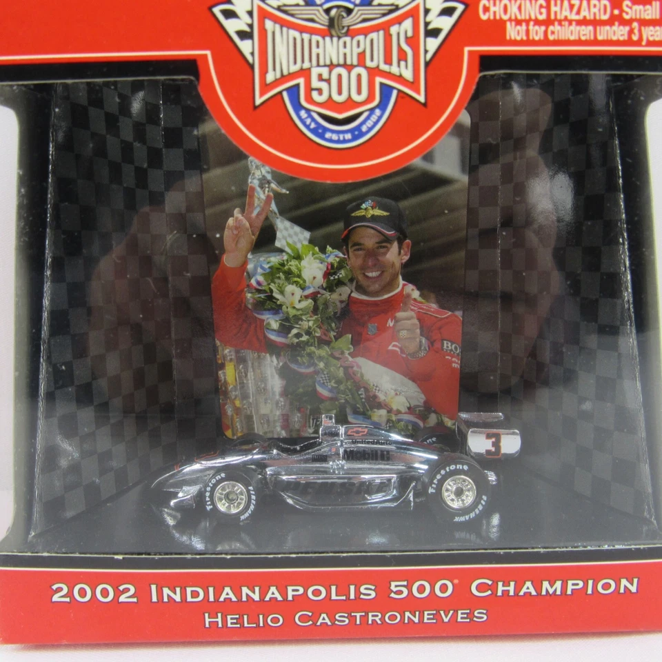 2002 Indy 500 Diecast Chrome Champion #3 Helio Castroneves Penske Racing 1:64 - Image 2 of 4