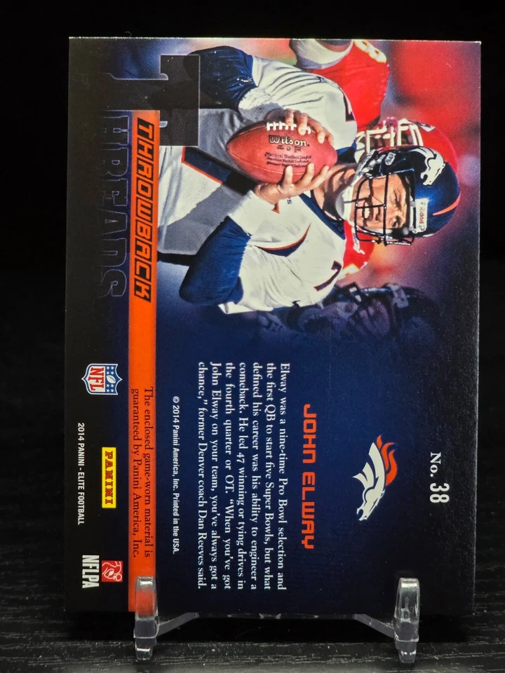 John Elway 2014 Panini Elite Throwback Threads /199 #38 Denver Broncos HOF - Image 2 of 2