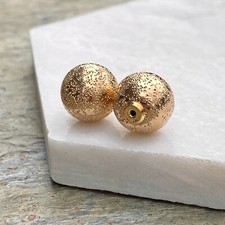 Yellow Gold-Filled 12MM Glitter Earring Backs