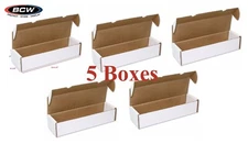 5 BCW Cardboard Card Boxes Hold 1000 Pokemon TCG Gaming / MTG / Basball Storage