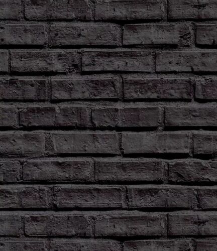 Arthouse Black Brick Wallpaper, Realistic 3D Effect, 623007