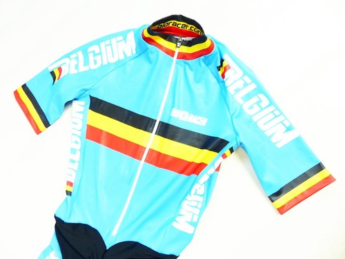 NEW !! SKIN SUIT BIORACER AEROSUIT BELGIUM TEAM PADDED CYCLING CYCLE SIZE: 3 / M - Picture 2 of 8