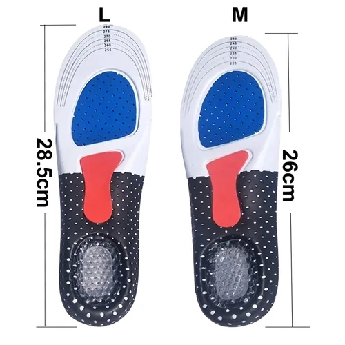 1/2Pairs Gel Orthotic Insoles Sports Inner Soles Cushion Heel Arch Support Gym - Picture 10 of 21