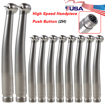 1-10Pcs Dental High Speed Turbine Handpiece Push Button 2 Holes Fit NSK PANA MAX
