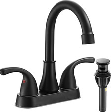 Bathroom Sink Faucet 4 Inch Faucet 2 Handle Bathroom Sink Faucets Lead-Free Mat