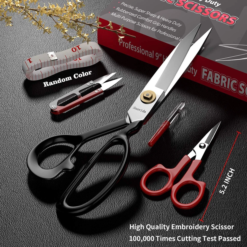 Fabric Scissors Tailor Sewing Shears - 9 Inch Heady Duty Scissors for Fabric Cut - Image 3 of 4