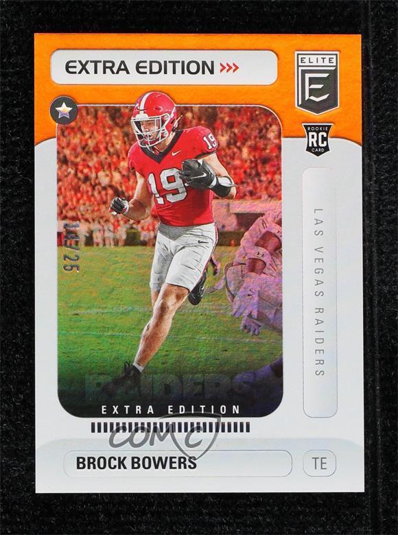2024 Panini Donruss Elite Extra Edition Orange 14/25 Brock Bowers #11 Rookie RC