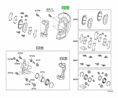 ホワイト TOYOTA PRIUS Disc Brake Dust Cover Front Right Genuine JDM OEM