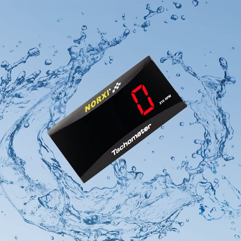 RPM Digital Inductive Tachometer Waterproof Tiny Digital Hour Tach ...