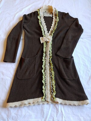 Field Flower Anthropologie XS Cardigan Sweater Coat Jacket