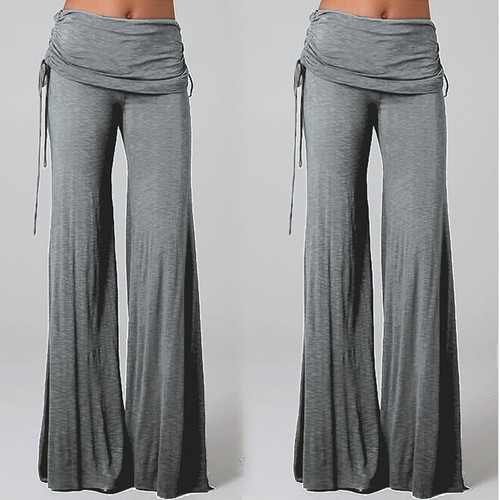 New hot selling loose flared pants, popular wide leg long pants for women - Picture 11 of 31