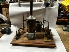 Large Rare PM Research Steam Engine Set Up with Large Copper Boiler