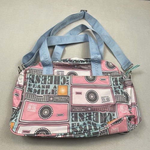 Harajuku Lovers Crossbody Bag Satchel Tote Say Cheese Flash A Smile Camera Blue - Picture 10 of 24