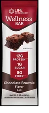 Wellness Bar Chocolate Brownie Flavor - 6 Bars