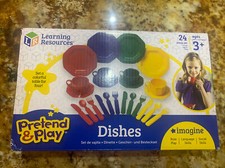Learning Resources Pretend  Play 0294 Dish Set 24 Pieces Ages 3 