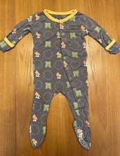 Boys size 0-3 months KicKee Pants Footie Sleeper Pajamas PJs Frog Bamboo Viscose