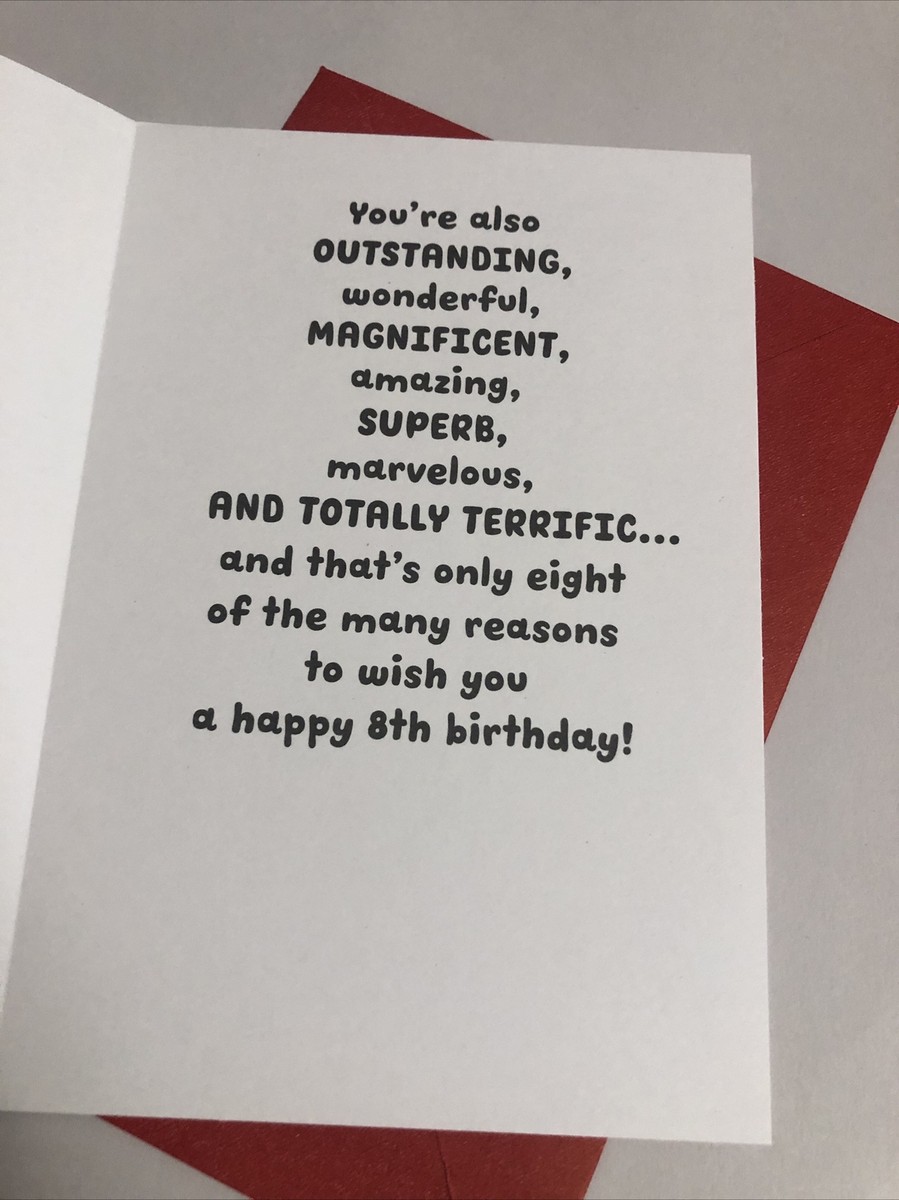 Hallmark '8 And Awesome' Birthday Card For Kids - 5.5"x8" With Envelope