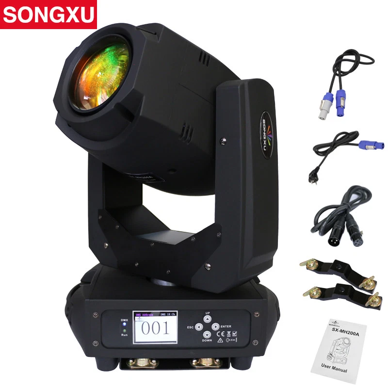 200W LED Moving Head Light Beam Spot Wash 3in1 Light Party Light SX MH200A