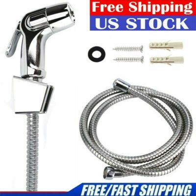 Handheld Bidet Spray Shower Head Toilet Shattaf Adapter Hose Kit Stainless Steel