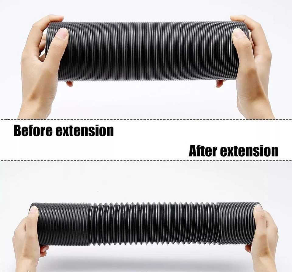 Manguera de admisión de aire frío flexible de 1 m tubo de alimentación de conductos para filtro de aire de automóvil 76 mm/3 pulgadas Foto 3 de 4