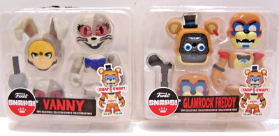 Lot Of 2 Funko Snap: Five Nights at Freddys Vanny & Glamrock Freddy New Off Card