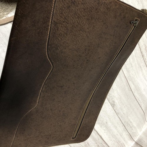 Gucci Vintage Document Case Brown Cursive Tag Leather Used, Signs of Wear - Picture 7 of 9