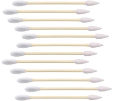 1000 Count Organic Bamboo Cotton Swabs - Pointy/Round Head Biodegradable Wooden