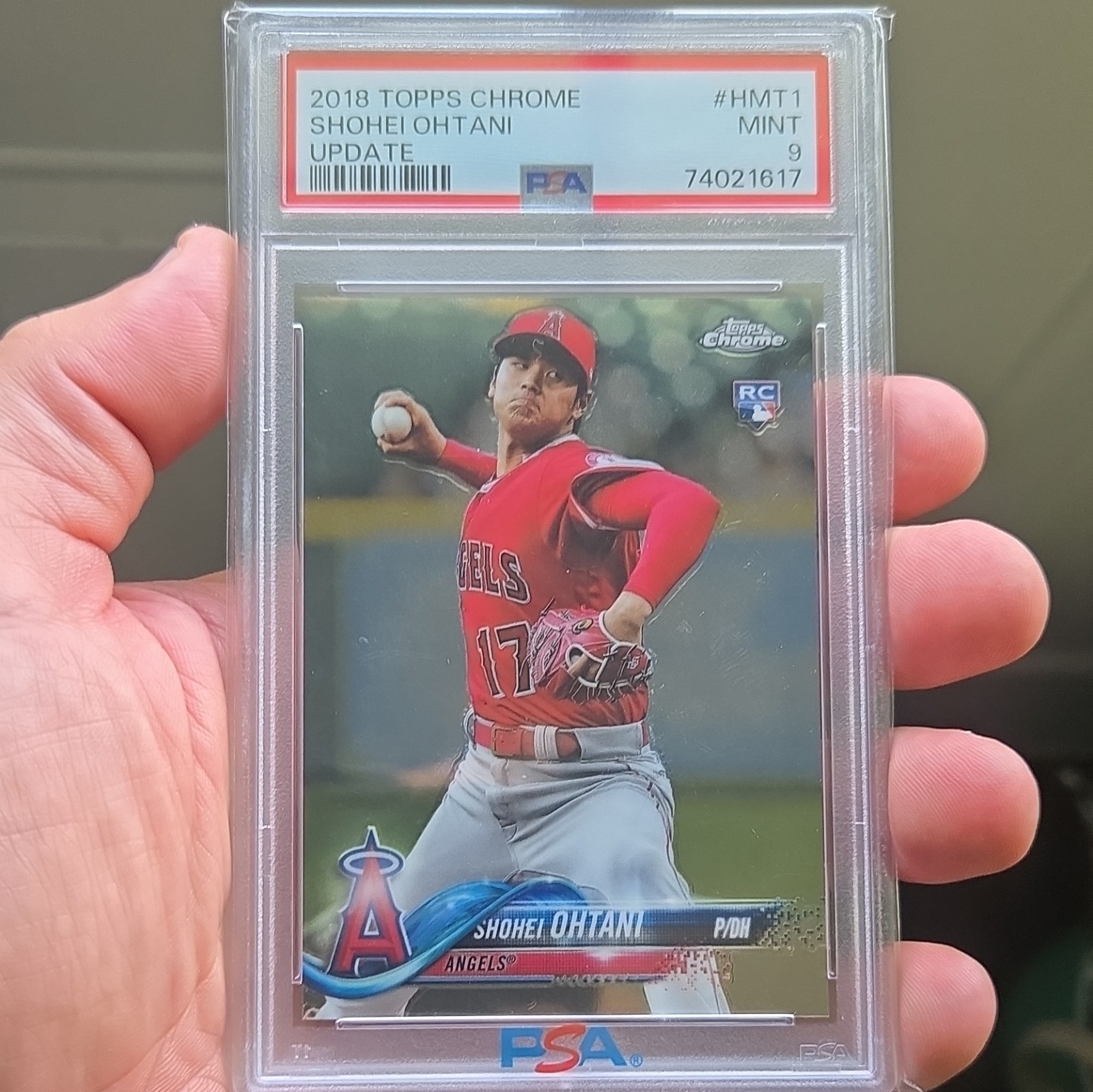 Topps Chrome Update 2018 #HMT1 Shohei Ohtani Angels PSA 9 Rookie Card