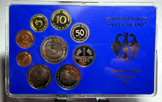1977 G Germany 9 Nine coin PROOF set Bundesrepublik Deutschland Complete
