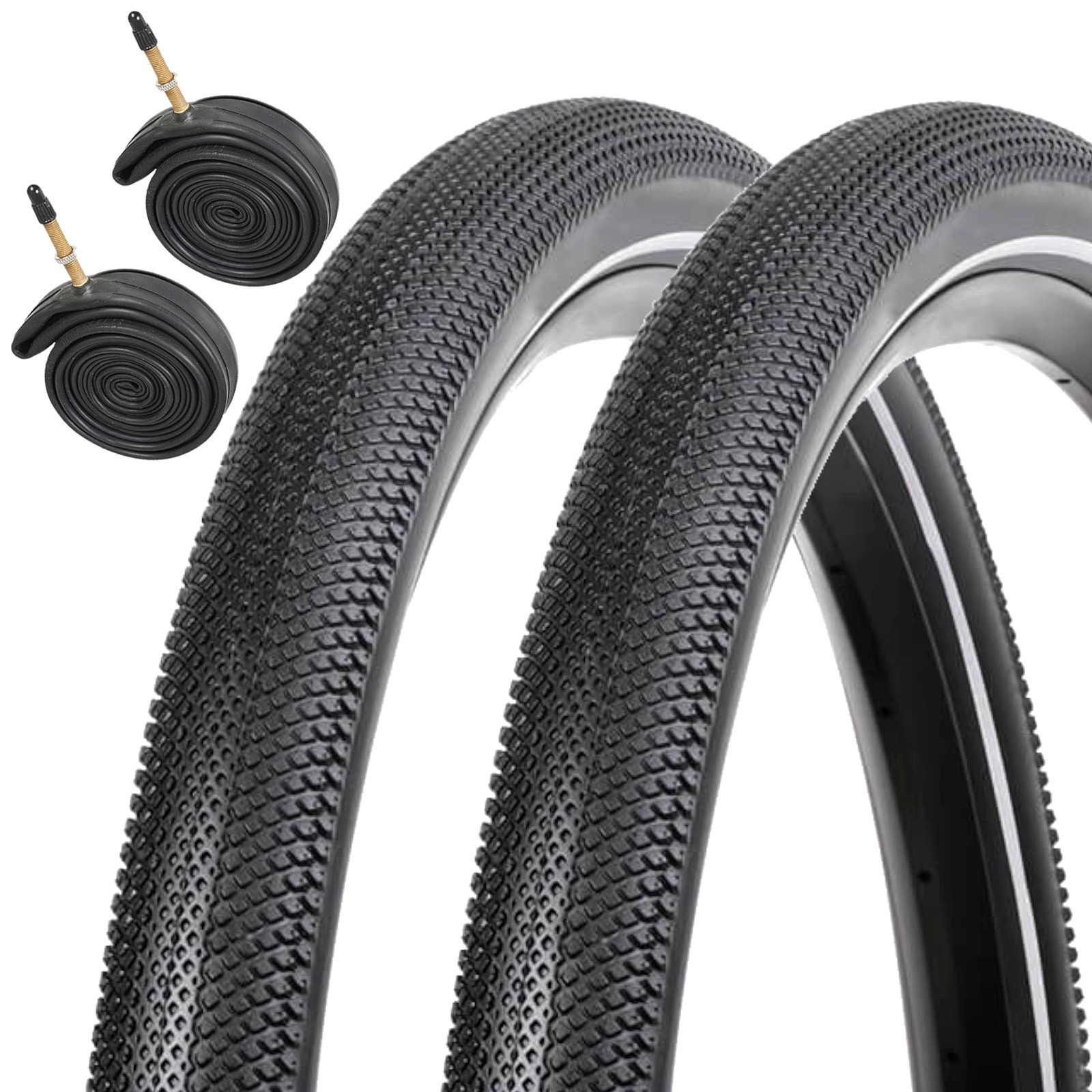 Bike Tyre 27.5 x 1.95 Nutrak Speedster & Presta Tubes Puncture Belt & Reflective