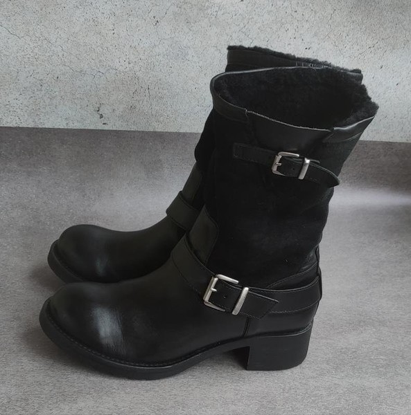 Women Navyboot Boots Black Nubuck 41
