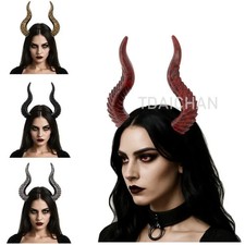 Halloween Devil Horn Headband Cosplay Costume Hair Hoop Party Accessories