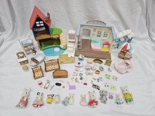 Calico Critters Toy Shop and Secret Island Playhouse Playset Figures Lot