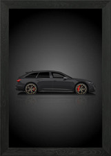 Art Audi RS6 Avant Framed Wall Art Poster Canvas Print Picture