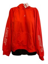 Air Jordan Women's DRI-FIT Orange Hoodie/Sweatshirt w/White Jumpman Size L, NWT